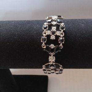 Elegant Black and Silver Bracelet